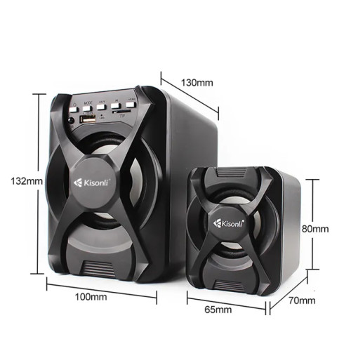 Kisonli U-2500BT home theater professional speaker 2.1 computer speakers with remote control