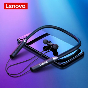 Lenovo HE05 Bluetooth 5.0 Wireless IPX5 Waterproof Noise Cancelling Earphones Magnetic Neckband Earphones Sport Earbuds With Mic