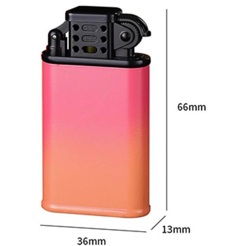 Windproof Adjustable Flame Metal Cigarette & Refillable Butane Gas Torch Lighters for Candle Kitchen Cigar Outdoor Camping Barbecue and More, (Color  C1)