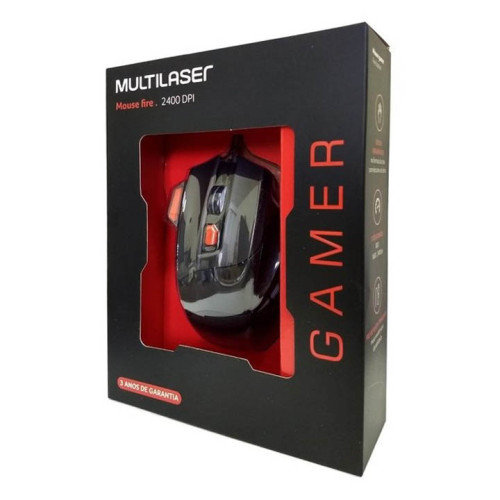 MultiLaser 2400DPI Gaming Mouse 7 Buttons Ergonomic