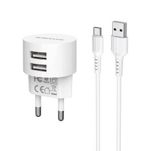 Borofone Wall charger BA23A Brilliant EU set with cable