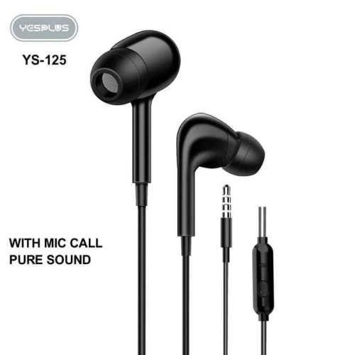 YESPLUS YS-125 PRO Sound Earphone  HIFI Audio Music 3.5mm  Super Bass  Subwoofer  Digital Noise Canceling