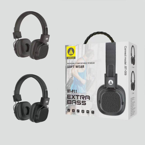 BT- P11 Extra Bass Soft Over The Ear Headphone 8-10 Hours Playback Time