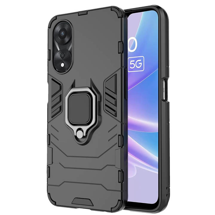 Oppo A78 5G Armor Integration Camera protection, Support Magnetic Car Mounts, Stylish Dual Layer Hard PC Back Cover