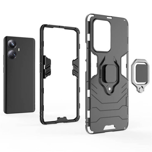 Realme 10 Pro Plus Armor Integration Camera protection, Support Magnetic Car Mounts, Stylish Dual Layer Hard PC Back Cover