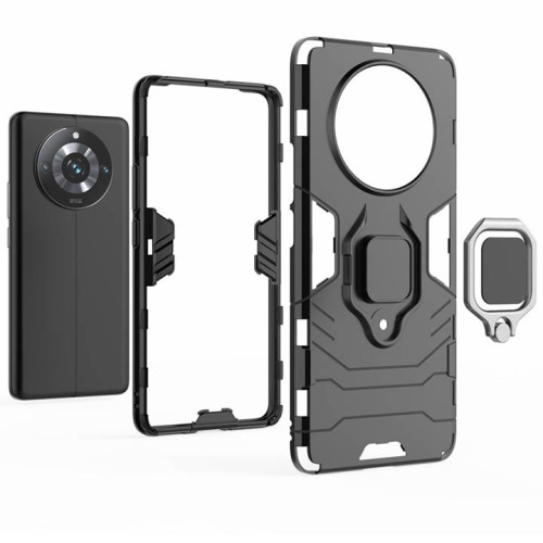 Realme 11 Pro Plus Armor Integration Camera protection, Support Magnetic Car Mounts, Stylish Dual Layer Hard PC Back Cover