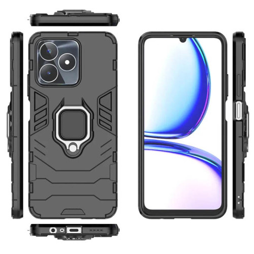 Realme C51 Armor Integration Camera protection, Support Magnetic Car Mounts, Stylish Dual Layer Hard PC Back Cover