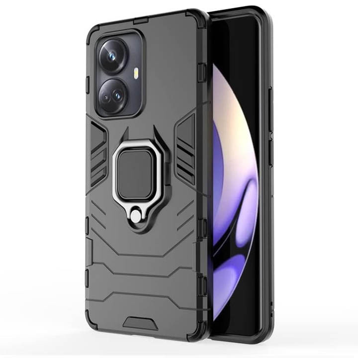 Realme C55 Armor Integration Camera protection, Support Magnetic Car Mounts, Stylish Dual Layer Hard PC Back Cover