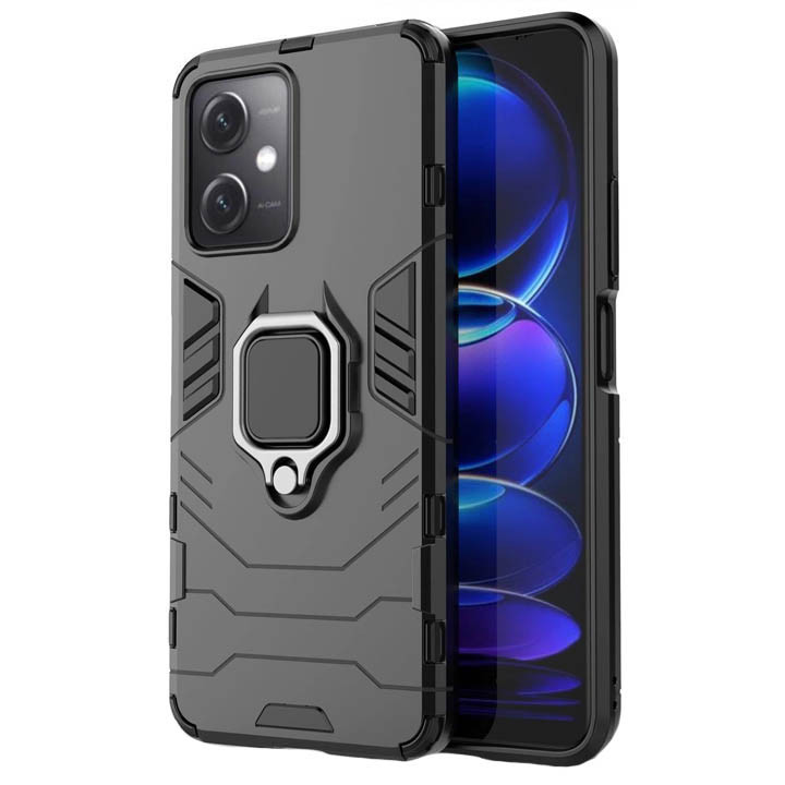 Redmi Note 13 Pro Plus 5G Armor Integration Camera protection, Support Magnetic Car Mounts, Stylish Dual Layer Hard PC Back Cover