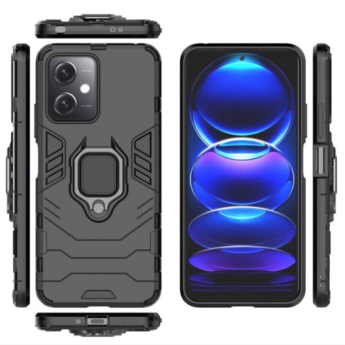 Redmi Note 13 Pro Plus 5G Armor Integration Camera protection, Support Magnetic Car Mounts, Stylish Dual Layer Hard PC Back Cover