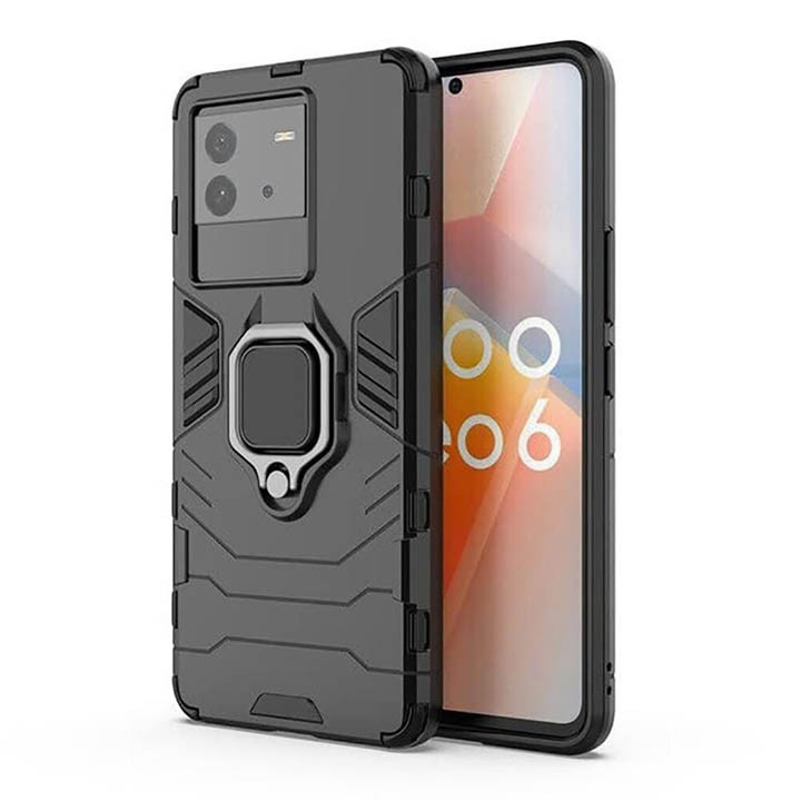 Vivo IQ NEO 6 Armor Integration Camera protection, Support Magnetic Car Mounts, Stylish Dual Layer Hard PC Back Cover