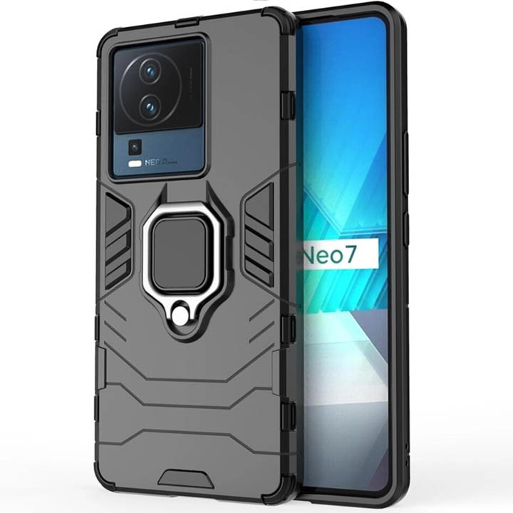 Vivo IQ NEO 7 Armor Integration Camera protection, Support Magnetic Car Mounts, Stylish Dual Layer Hard PC Back Cover