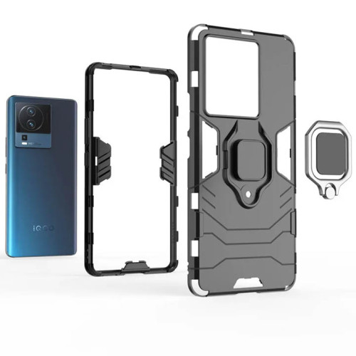 Vivo IQ NEO 7 Armor Integration Camera protection, Support Magnetic Car Mounts, Stylish Dual Layer Hard PC Back Cover