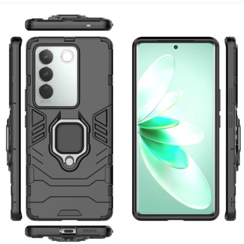 Vivo V27 Pro Armor Integration Camera protection, Support Magnetic Car Mounts, Stylish Dual Layer Hard PC Back Cover