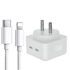 35W Dual USB-C Port Compact Power Adapter With Cable