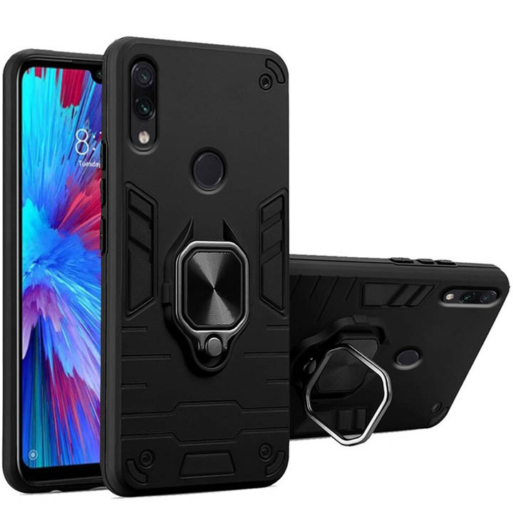 Redmi Note 7 Pro Armor Integration Camera protection, Support Magnetic Car Mounts, Stylish Dual Layer Hard PC Back Cover