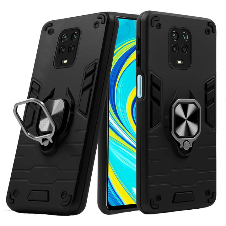 Redmi Note 9 Pro Armor Integration Camera protection, Support Magnetic Car Mounts, Stylish Dual Layer Hard PC Back Cover