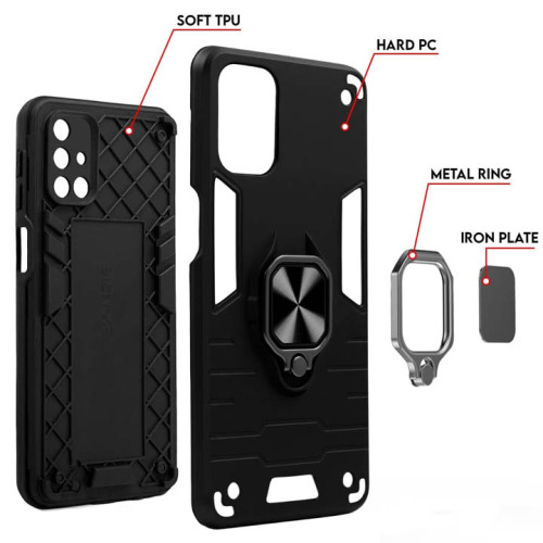 Redmi Note 9 Pro Armor Integration Camera protection, Support Magnetic Car Mounts, Stylish Dual Layer Hard PC Back Cover