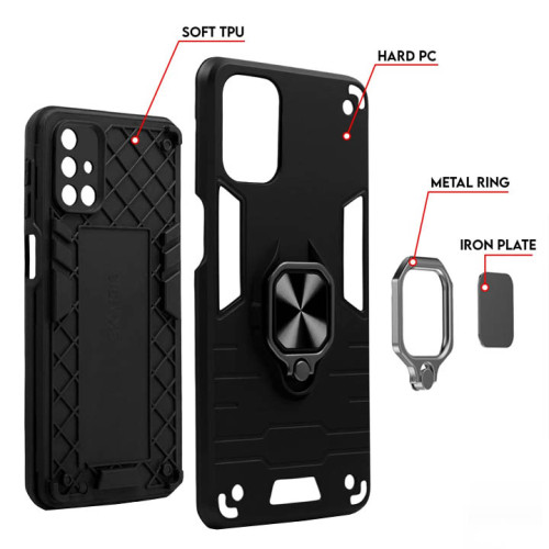 Redmi Note 10 4G Armor Integration Camera protection, Support Magnetic Car Mounts, Stylish Dual Layer Hard PC Back Cover