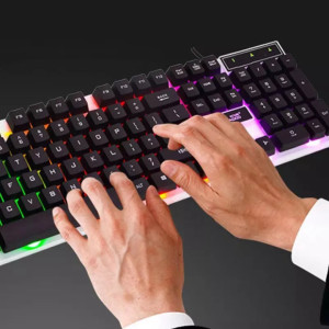 MILANG K6 Mechanical Technology Professional Razer Polychromatic RGB Backlit Gaming Waterproof Mechanical Keyboard