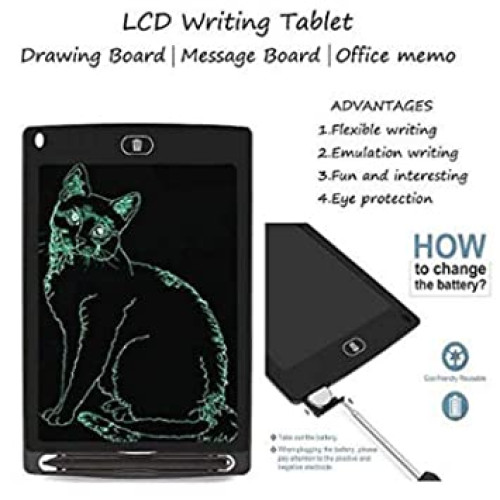 LCD Writing Tablet 8.5 Inch21.8 cm Screen, Kids Toys, LCD Writing pad, Writing Tablet,Kis Toys for Boys 4 Years, Toys for 5+ Years Boys, Drawing Tablet, E-Note Pad, Remove Button,White