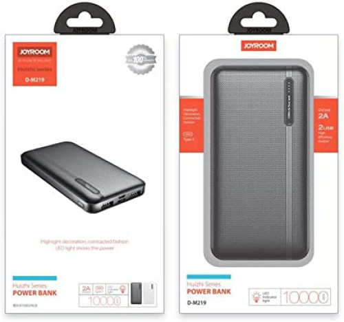 Joyroom D-M219 Power Bank 2A Output 2 USB 10000 Mah - Black