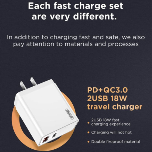 JOYROOM JR-PGTZ Original Series Super Charging Charger Power Adapter for Apple, Extreme Edition, US Plug