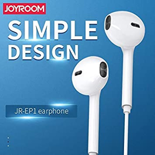 Joyroom JR-EP1 in-Ear Wired Earphone with in-line Mic, Hi Fi Quality Sound, Comfort Wearing Handsfree, Tangle-Free Cable & 3.5mm Aux