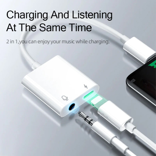 Joyroom S-Y104 Ben Series Lightning Audio and Charging Cable - White