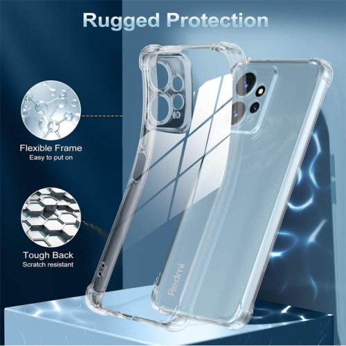 Redmi Note 12 4G GW Integration Camera Protection, Crystal Clear Transparent Cover Case