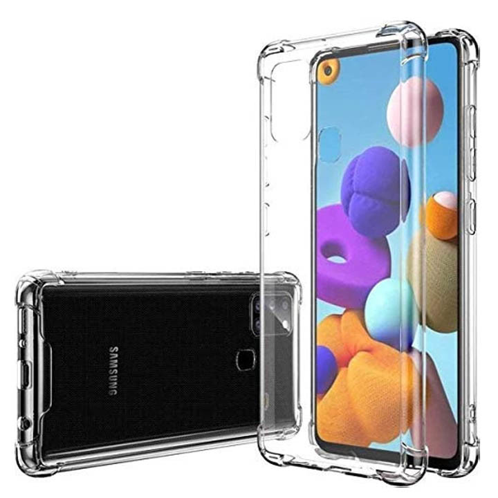 Samsung Galaxy A21S Integration Camera Protection, Crystal Clear Transparent Cover Case