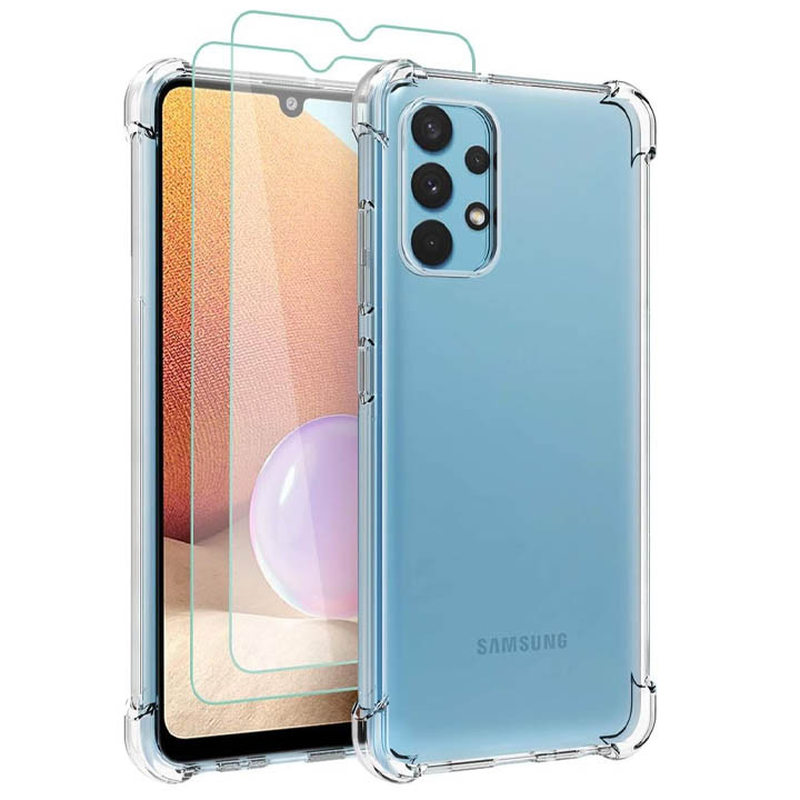 Samsung Galaxy A32 4G-A325F-A325M Integration Camera Protection, Crystal Clear Transparent Cover Case