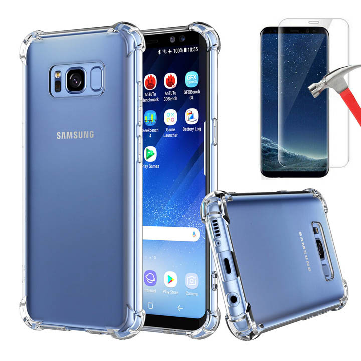 Samsung Galaxy S8-S8 Plus Integration Camera Protection, Crystal Clear Transparent Cover Case