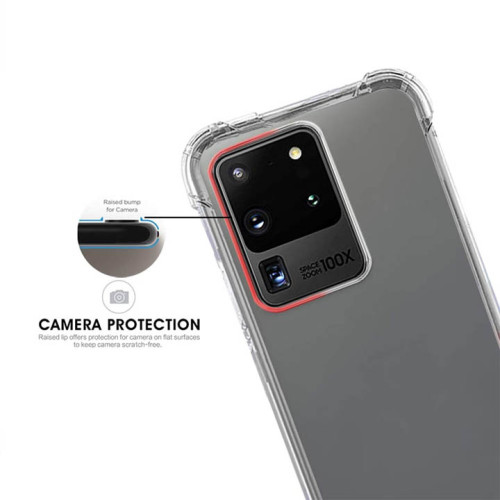 Samsung Galaxy S20 Ultra Integration Camera Protection, Crystal Clear Transparent Cover Case