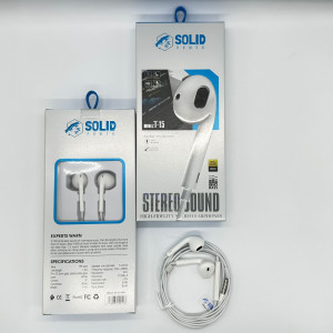 Solid power T-15 Big Bass High-Fidelity Stereo Earphone