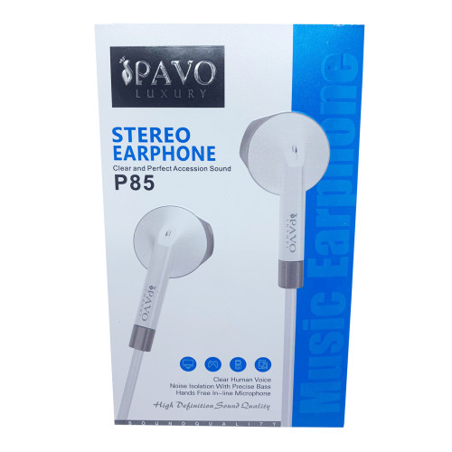 Pavo Luxury P85 Stereo Earphone