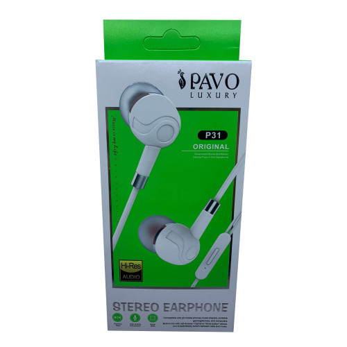 Pavo Luxury P31 Stereo Earphone