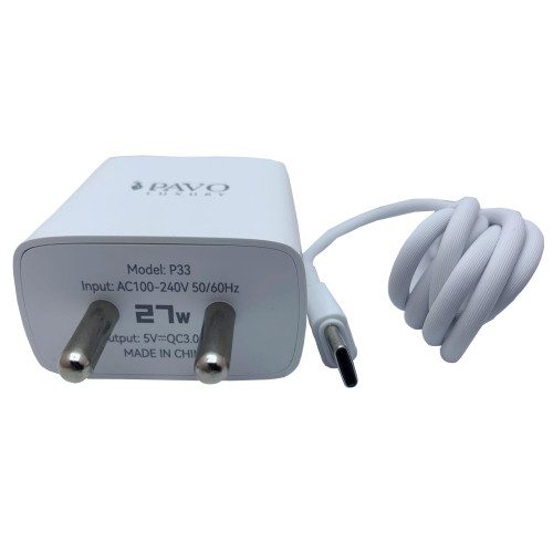 Pavo Luxury P33 27W Home Fast Charger For Type-C