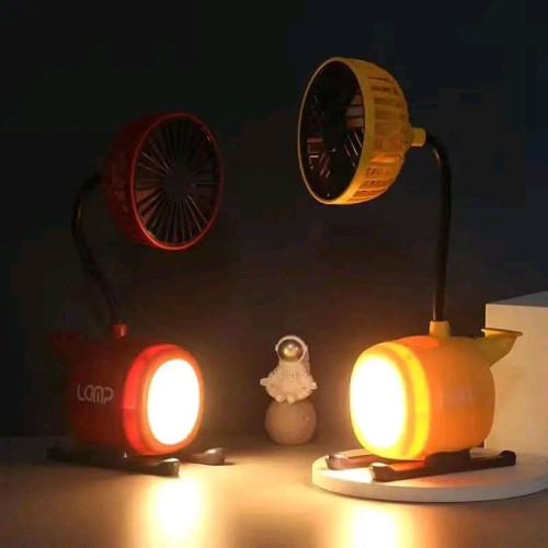 Portable Rechargeable  with Night-light Cooling USB Desk Fan