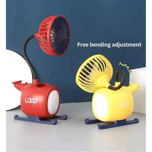 Portable Rechargeable  with Night-light Cooling USB Desk Fan