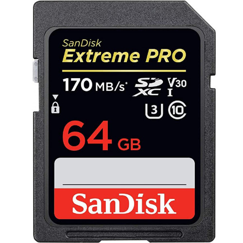 SanDisk Extreme 64GB UHS-I U3 Memory card 170MBs SDXC SD Card Full HD 4K Video