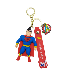 Superman Rubber Doublesided Keychain/Keyring