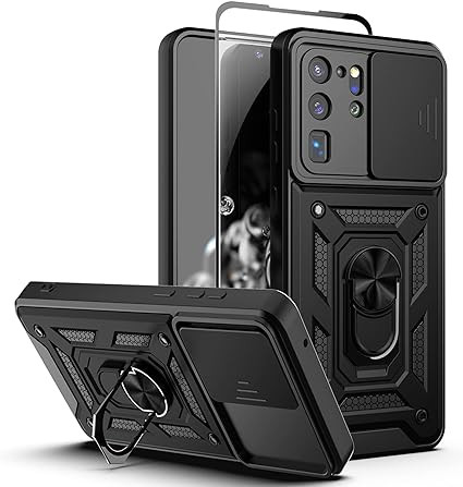 Samsung S20 Ultra 5G Armor Cover Military Grade Protection Built-in Kickstand Car Holder Mobile Phone Case