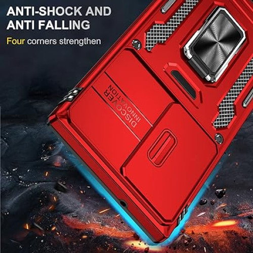 Samsung S23 Ultra 5G Armor Cover Military Grade Protection Built-in Kickstand Car Holder Mobile Phone Case