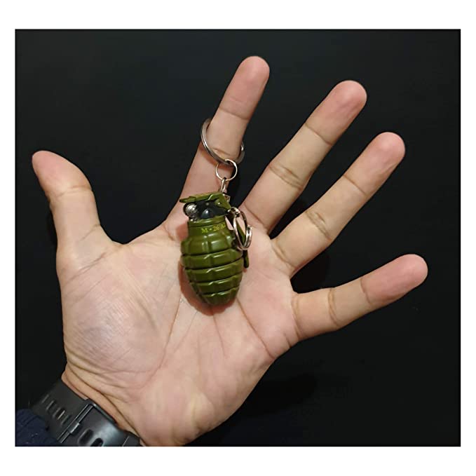 New Military Army Metal Bomb Design Refillable Gas  Pocket Lighter KeyChain