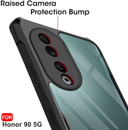 Huawei Honor 90 XUNDD Case Integrated Camera Cover, Military Grade Drop Tested, Slim Clear Back With Shockproof Soft TPU Bumper Frame Cover