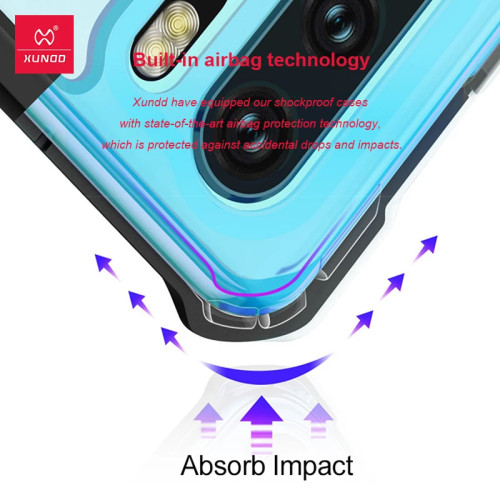 Huawei Mate P30 Pro XUNDD Case Integrated Camera Cover, Military Grade Drop Tested, Slim Clear Back With Shockproof Soft TPU Bumper Frame Cover