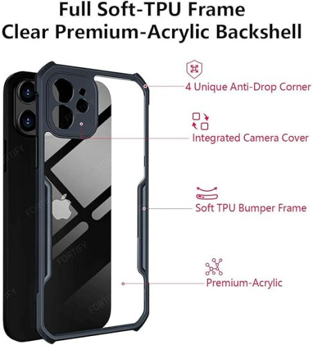 IP 11 Pro XUNDD Case Integrated Camera Cover, Military Grade Drop Tested, Slim Clear Back With Shockproof Soft TPU Bumper Frame Cover