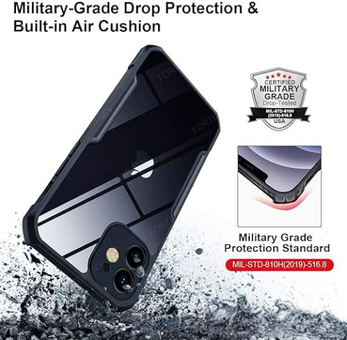 IP 11 Pro XUNDD Case Integrated Camera Cover, Military Grade Drop Tested, Slim Clear Back With Shockproof Soft TPU Bumper Frame Cover