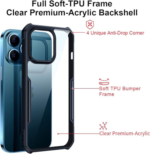 IP 12 MINI XUNDD Case Integrated Camera Cover, Military Grade Drop Tested, Slim Clear Back With Shockproof Soft TPU Bumper Frame Cover